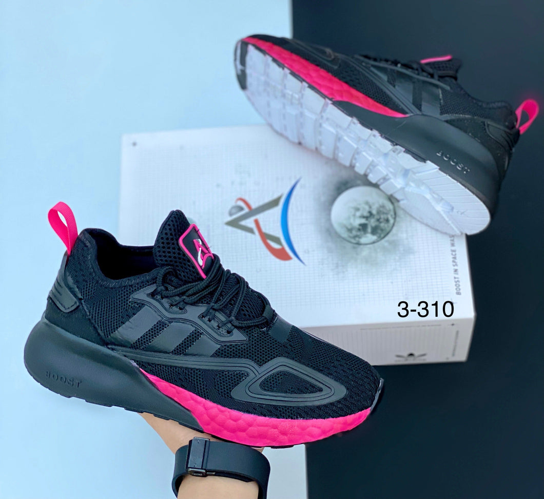 TENIS MUJER AD1DAS 2K BOOST NEGRO ROSADO