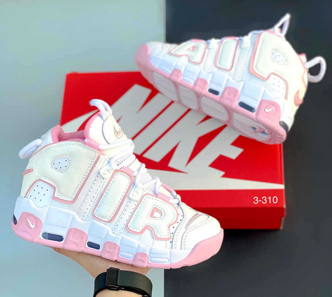 BOTA DEPORTIVA MUJER N1KE UPTEMPO BLANCO ROSADO