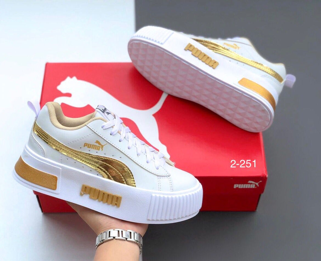 TENIS MUJER PUM4 MAYZE BLANCO BLANCO DORADO