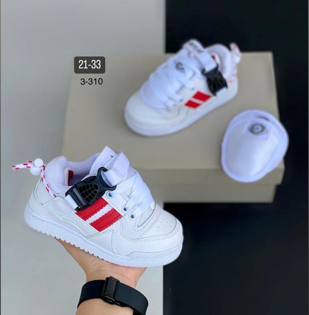 TENIS NIÑO AD1DAS BAD BUNNY BLANCO ROJO